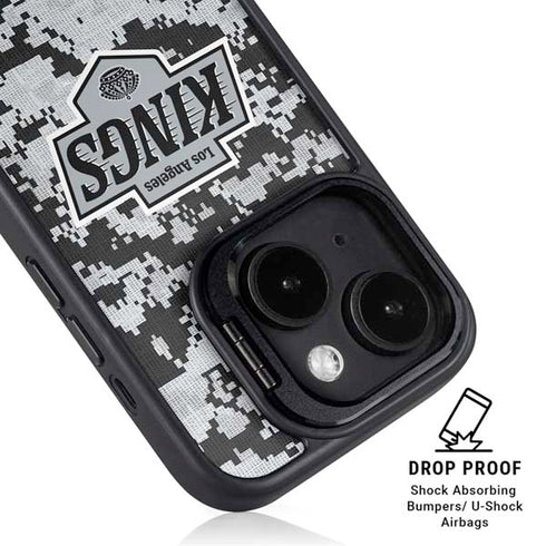 NHL Los Angeles Kings Camo iPhone 14 Kickstand Case